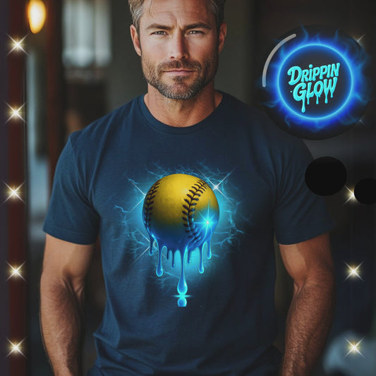 Drippin Glow Collection Ice Ball Unisex T-Shirt – Neon Sports Graphic Tee | Self Care Life