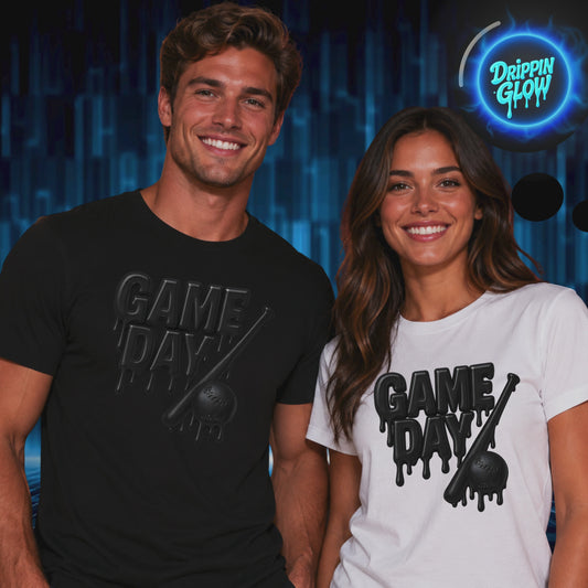 Drippin Glow Collection Game Day Unisex T-Shirt – Neon Sports Graphic Tee | Self Care Life
